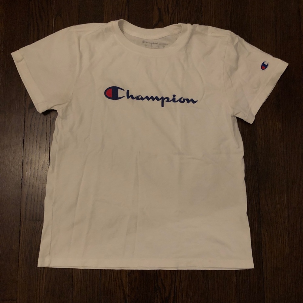 Girls Champion Logo White Tee